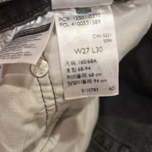 Levi's Black Denim Jeans W27 - Picture 4 of 4